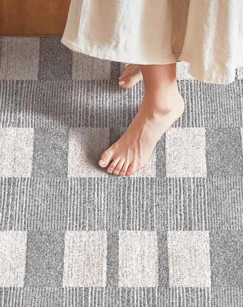 Modern Floor Rugs for Bedroom, Dining Room Floor Rug, Large Gray Floor Rugs for Living Room, Extra Large Geometric Modern Rugs for Office-artworkcanvas