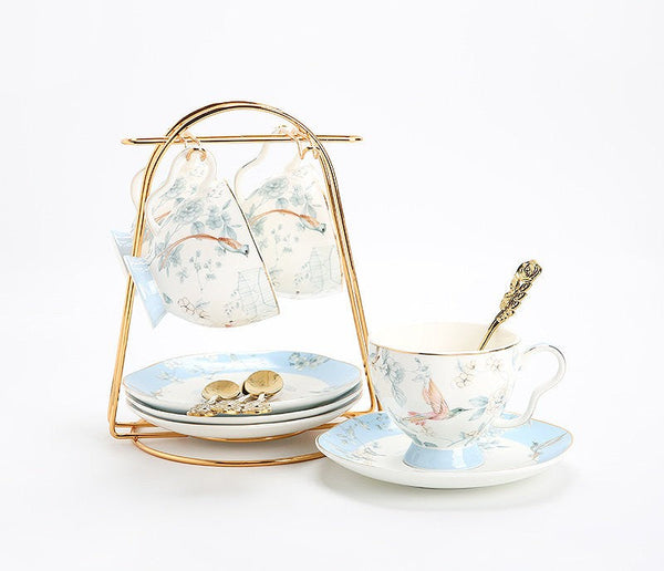 Porcelain Coffee Cup, Ceramic Tea Cup Set, Luxury Tea Cup with Saucer, Elegant Coffee Cup, Porcelain Tea cups, British Tea Cup Set, Afternoon Tea Cup with Saucer Set-artworkcanvas