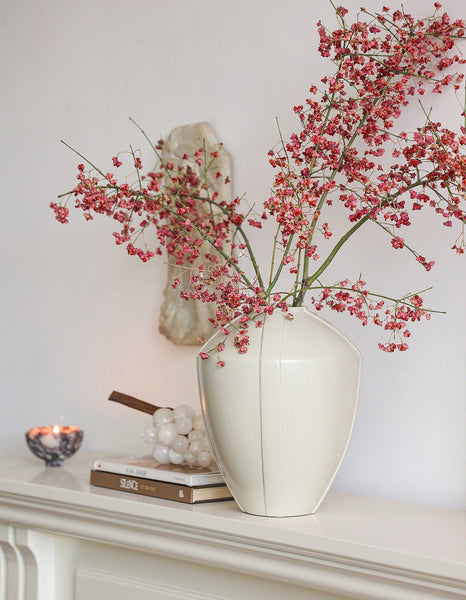 Centerpiece Ceramic Bouquet Vases, Porcelain Vases for Modern Home Decor, Large Contemporary Vases on Dining Table, Handmade Modern Flower Vase-artworkcanvas