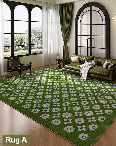 Minimalist Modern Rugs for Bedroom, Colorful Absract Rugs for Living Room, Mid Century Modern Rugs, Colorful Geometric Rugs for Dining Room-artworkcanvas
