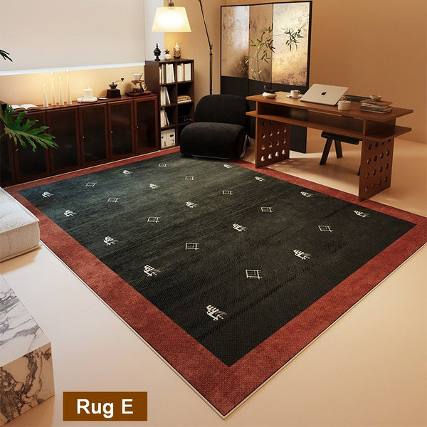 Colorful Modern Rugs for Living Room, Geometric Modern Rugs for Dining Room, Mid Century Modern Rugs, Contemporary Abstract Rugs under Coffee Table-artworkcanvas
