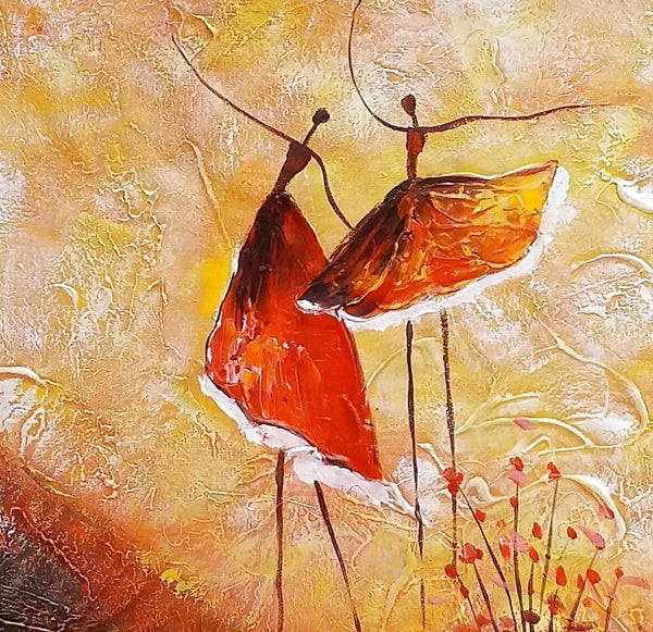 Modern Acrylic Painting, Ballet Dancer Painting, Bedroom Canvas Painting, Original Painting, Abtract Painting for Sale-artworkcanvas