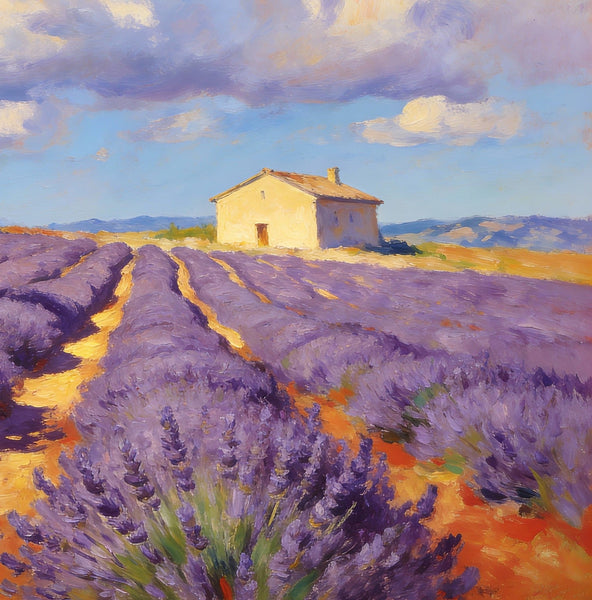 Original Small Paintings on Canvas, Provence lavender fields, Hand Painted Canvas Art, Small Landscape Paintings, Small Paintings on Canvas-artworkcanvas