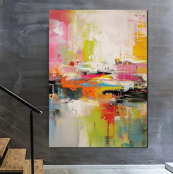 Simple Painting Ideas, Hand Painted Wall Painting, Extra Large Paintings for Living Room, Modern Abstract Art for Bedroom, Abstract Acrylic Wall Painting-artworkcanvas