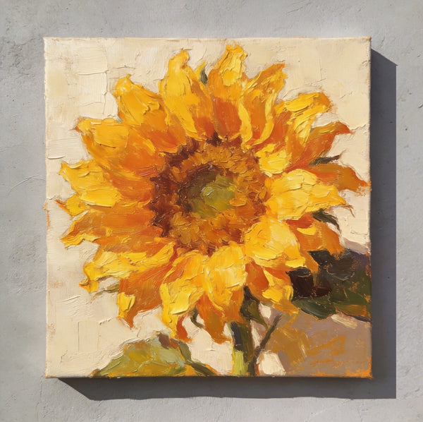 Hand Painted Canvas Art, Small Canvas Artwork, Sunflowers Still Life Painting, Original Flower Paintings, Buy Small Artwork Online-artworkcanvas