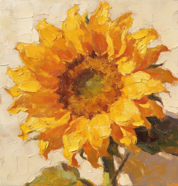 Hand Painted Canvas Art, Small Canvas Artwork, Sunflowers Still Life Painting, Original Flower Paintings, Buy Small Artwork Online-artworkcanvas