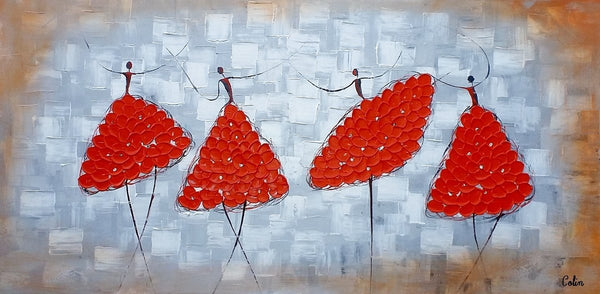 Modern Canvas Painting for Sale, Impasto Painting, Acrylic Abstract Painting, Ballet Dancer Painting, Modern Paintings, Paintings for Dining Room-artworkcanvas