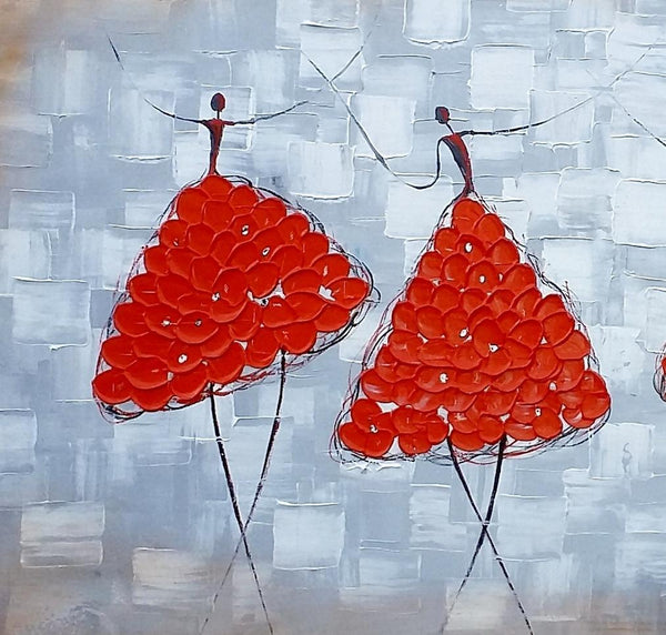 Modern Canvas Painting for Sale, Impasto Painting, Acrylic Abstract Painting, Ballet Dancer Painting, Modern Paintings, Paintings for Dining Room-artworkcanvas
