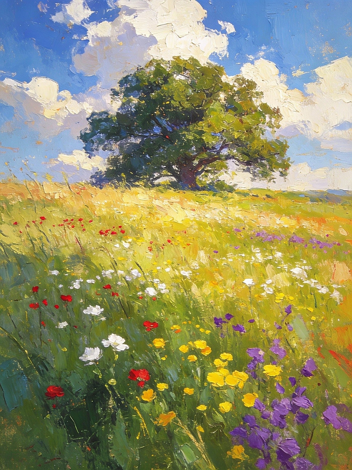 Spring Awakens The Wild Landscape Heavy Texture Oil Paintings Original Small Canvas Art