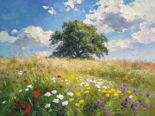 On Canvas Small Paintings, Spring Awakens the Wild, Hand Painted Canvas Art, Small Landscape Paintings, Original Oil Paintings, Small Wall Art Paintings-artworkcanvas