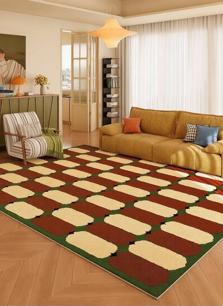 Geometric Modern Rugs, Mid Century Contemporary Rugs, Modern Living Room Rug Ideas, Colorful Area Rugs for Dining Room-artworkcanvas