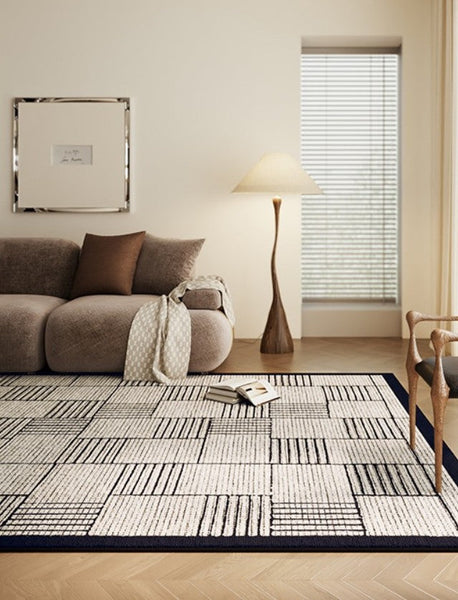 Living Room Contemporary Modern Rugs, Modern Rugs for Dining Room, Large Abstract Geometric Modern Rugs, Bedroom Modern Rugs-artworkcanvas