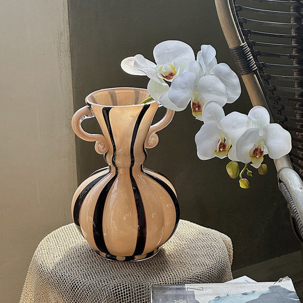 Creative Modern Vases for Living Room, Flower Vases on Table, Modern Glass Flower Vases, Glass Flower Vases, Handmade Glass Bud Vases-artworkcanvas