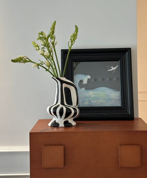 Porcelain Bud Vases, Handmade Water Holding Flower Vases, Modern Ceramic Flower Vases, Small Flower Vases on Table-artworkcanvas