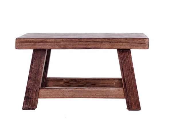 Shoe-changing Stool, Solid Wood low Stool, Wenge Wood Stool, Children's Wooden Stool, Sofa Stool, Dining Table Stool-artworkcanvas