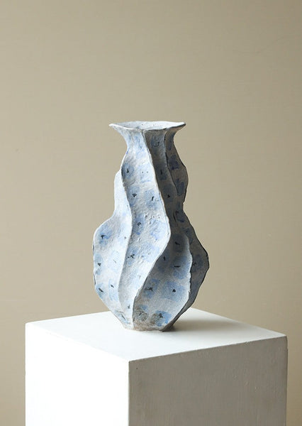 Centerpiece Ceramic Bouquet Vases, Elegant Handmade Modern Flower Vase, Porcelain Vases for Modern Home Decor, Contemporary Vases on Dining Table-artworkcanvas