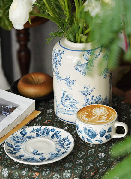 Traditional Tea Cup Set, Porcelain Tea Cups, Floral Tea Cup Set, Classic British Tea Cups, Elegant Tea Cup With Saucer, Ceramic Tea Cup with Saucer, Tea Cup Set, Vintage Tea Cup Set, Modern Ceramic Cups-artworkcanvas