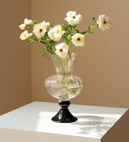 Mid Century Vases for Flowers, Contemporary Glass Vases, Handmade Modern Vases for Living Room, Unique Decorative Glass Vase, Centerpiece Vases on Table-artworkcanvas