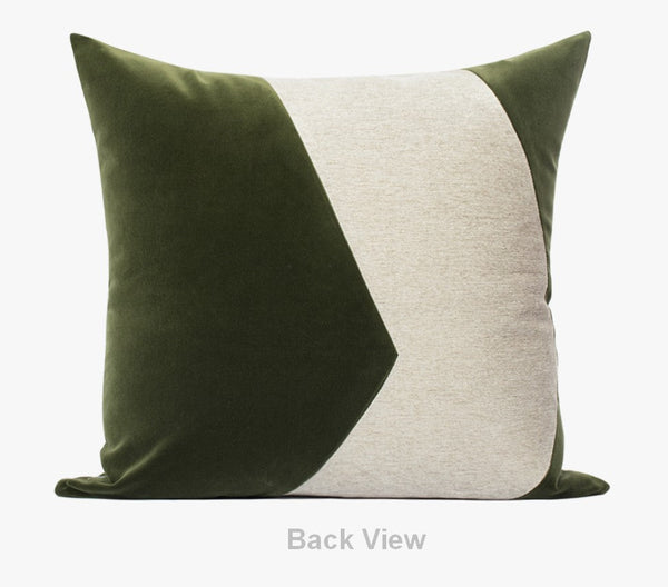 Modern Sofa Throw Pillows, Blackish Green Abstract Contemporary Throw Pillow for Living Room, Large Decorative Throw Pillows for Couch-artworkcanvas