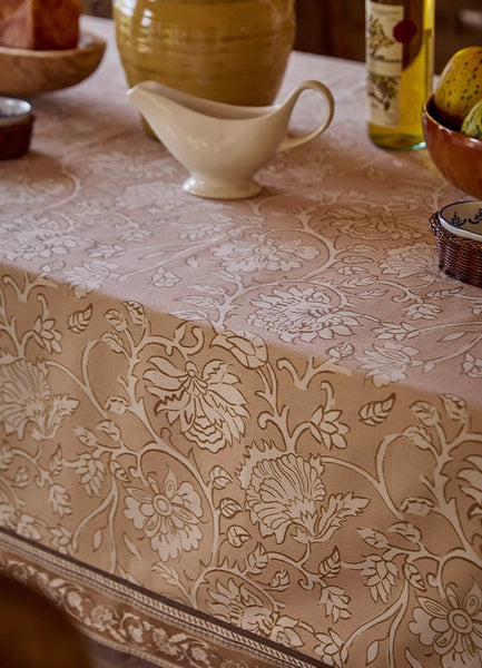 Dining Room Flower Table Cloths, Farmhouse Table Cloth, Extra Large Rectangular Table Covers for Kitchen, Square Tablecloth for Round Table-artworkcanvas