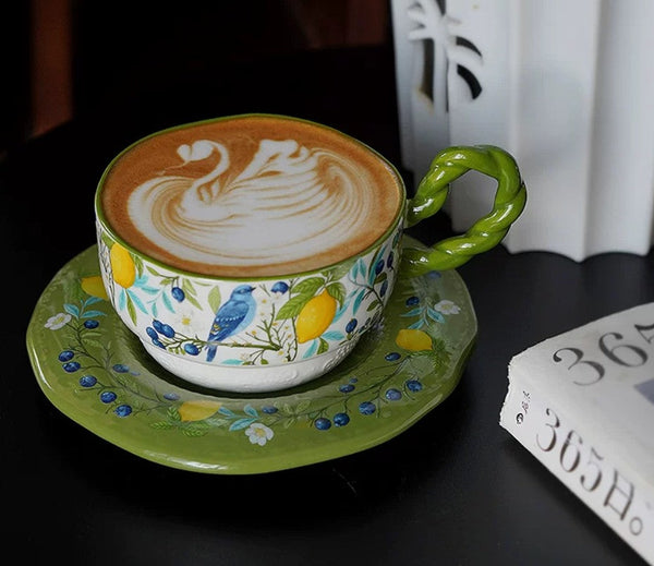 Ceramic Coffee Cups in Gift Box, British Afternoon Tea Cups Tea Cup and Saucer Set, Porcelain Tea Cup and Saucer Set-artworkcanvas