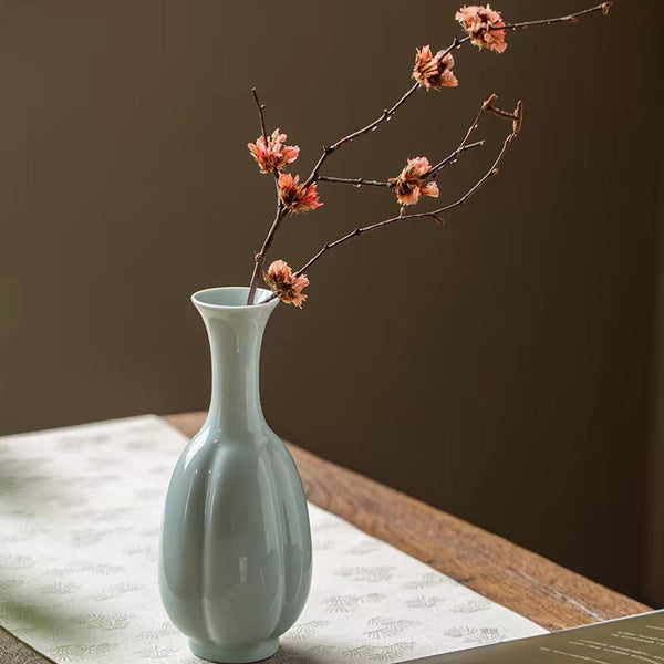 Ceramic Bud Vases, Handmade Water Holding Flower Vase, Small Flower Vases on Table, Rustic Porcelain Flower Vases-artworkcanvas