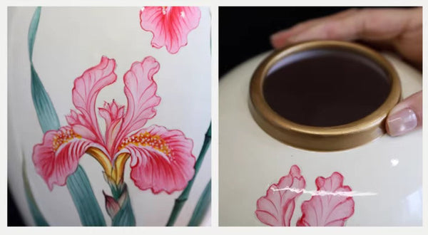 Centerpiece Ceramic Bouquet Vases, Handmade Modern Flower Vase, Large Flower Vases on Dining Table, Porcelain Flower Vases-artworkcanvas