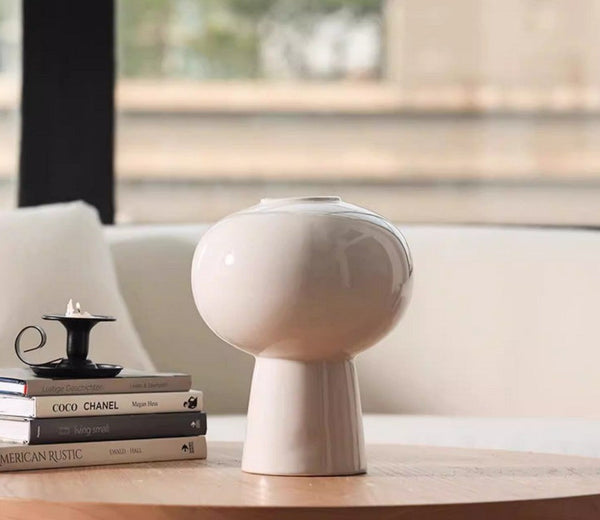 Porcelain Vases for Modern Home Decor, Handmade Modern Flower Vase, Contemporary Vases on Dining Table, Centerpiece Ceramic Bouquet Vases-artworkcanvas