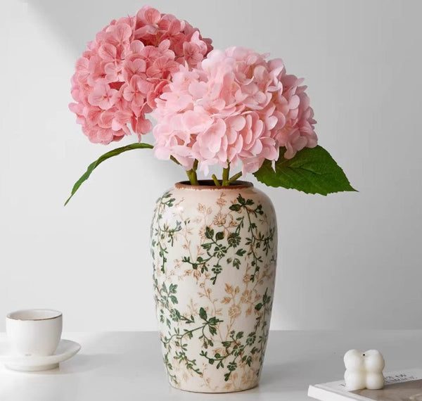 Ceramic Bouquet Vases, Porcelain Flower Vases, Rustic Flower Vases on Table, Dining Table Centerpiece, Handmade Water Holding Flower Vase-artworkcanvas