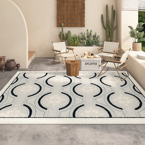 Dining Room Abstract Floor Rugs, Contemporary Area Rugs Next to Bed, Hallway Modern Runner Rugs, Modern Rugs under Coffee Table-artworkcanvas