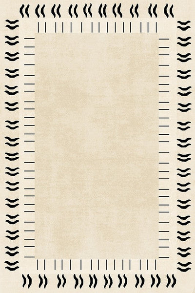 Unique Modern Rugs for Dining Room, Mid Century Modern Rugs Next to Bed, Thick Contemporary Rugs for Bedroom, Cream Modern Carpets for Living Room