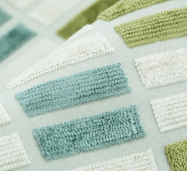 Modern Throw Pillows, Green Modern Sofa Pillows, Large Square Pillows, Decorative Pillows for Couch, Decorative Throw Pillows for Living Room Couch-artworkcanvas