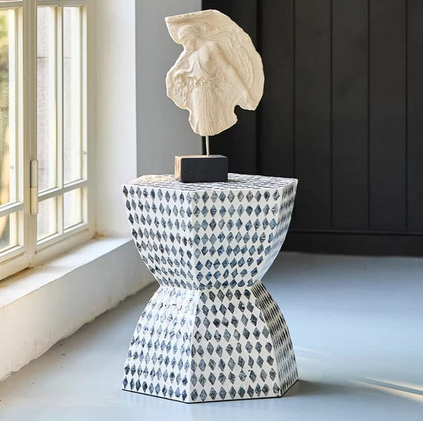 Small End Table, Modern Side Table, Bedside Small Side Table, Contemporary Bedside Table, Shell Small Sofa Side Table, Portable Casual Side Table, Creative Coffee Table, Contemporary Side Table-artworkcanvas