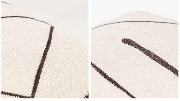 Geometric Square Modern Throw Pillows for Couch, Beige Decorative Throw Pillows, Large Contemporary Throw Pillow for Interior Design-artworkcanvas