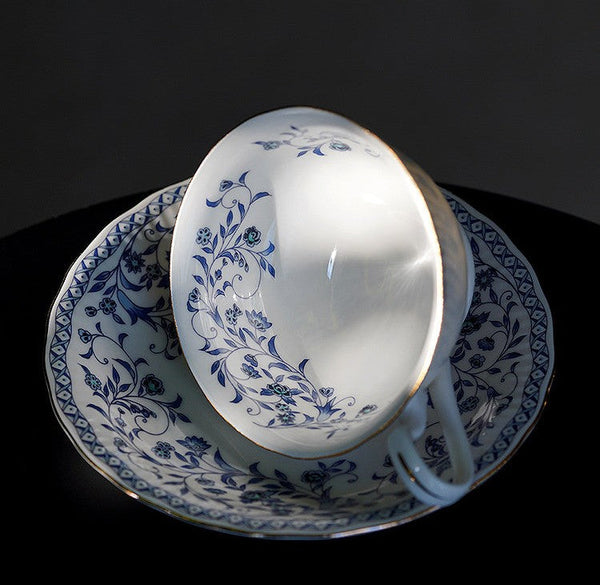 Traditional Tea Cup Set, Porcelain Tea Cups, Floral Tea Cup Set, Classic British Tea Cups, Elegant Tea Cup With Saucer, Ceramic Tea Cup with Saucer, Tea Cup Set, Vintage Tea Cup Set, Modern Ceramic Cups-artworkcanvas