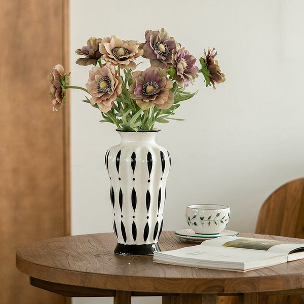 Modern Flower Vases on Table, Porcelain Flower Vases, Water Holding Flower Vases, Handmade Bouquet Ceramic Vases-artworkcanvas