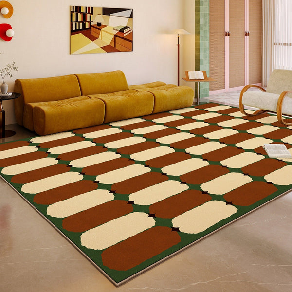Geometric Modern Rugs, Mid Century Contemporary Rugs, Modern Living Room Rug Ideas, Colorful Area Rugs for Dining Room-artworkcanvas