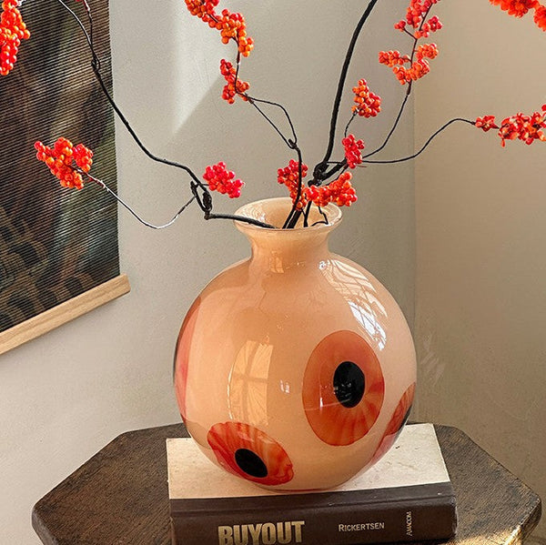 Glass Bud Vases, Handmade Vintage Glass Flower Vases, Water Holding Flower Vases, Flower Vases on Table-artworkcanvas