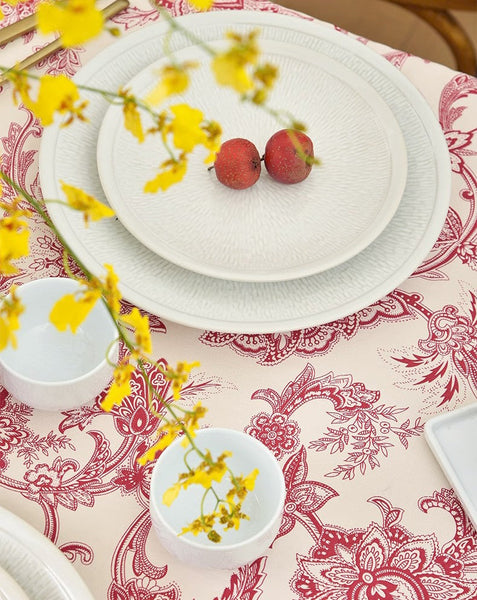 Extra Large Rectangle Tablecloth for Dining Room Table, Country Farmhouse Tablecloth, Flowers Pattern Rustic Table Covers for Kitchen, Square Tablecloth for Round Table-artworkcanvas