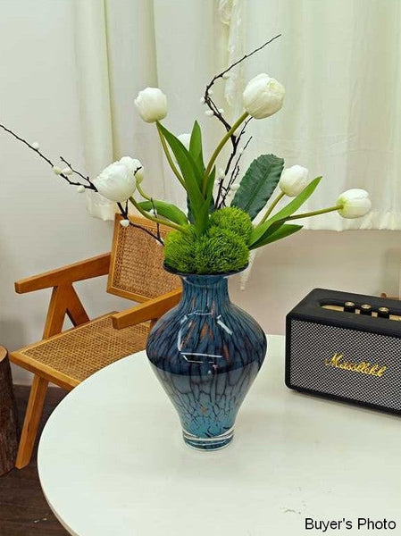 Handmade Liuli Vases, Centerpiece Vases on Table, Colored Glaze Vase for Modern Home Decor, Glass Bud Vases, Bouquet Flower Vase-artworkcanvas