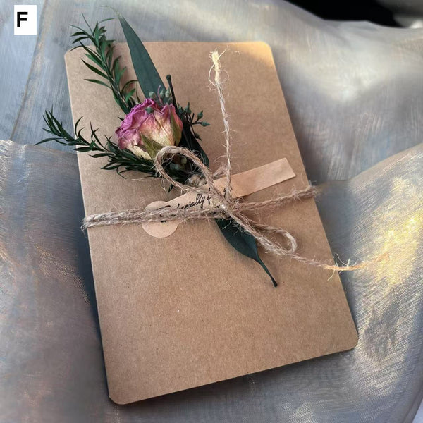 Creative Birthday Greeting Card, Wedding Greeting Card, Unique Anniversary Greeting Card, Beautiful Valentine's Day Greeting Card, Original Handmade Dried Flower Greeting Cards-artworkcanvas