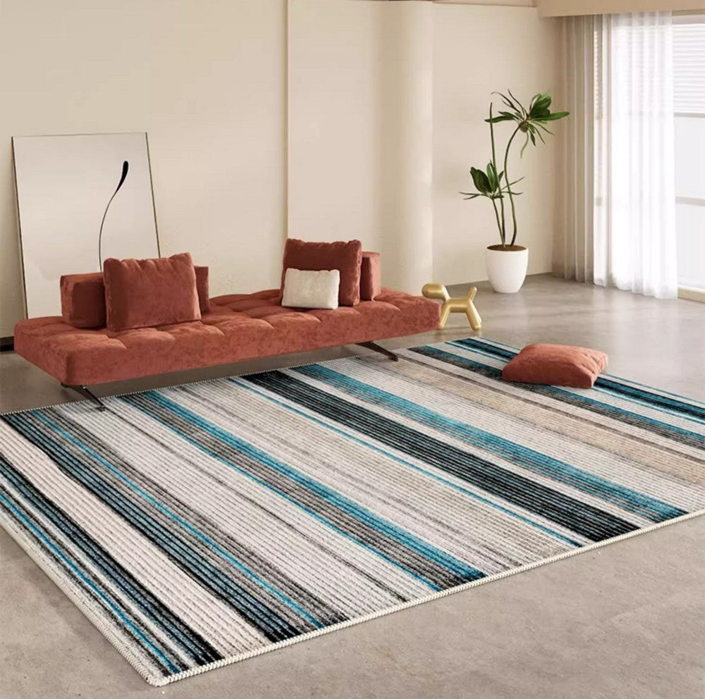 Unique Modern Rugs for Living Room, Abstract Contemporary Rugs for Bedroom, Modern Area Rugs under Sofa, Dining Room Floor Rugs, Modern Carpets for Office-artworkcanvas
