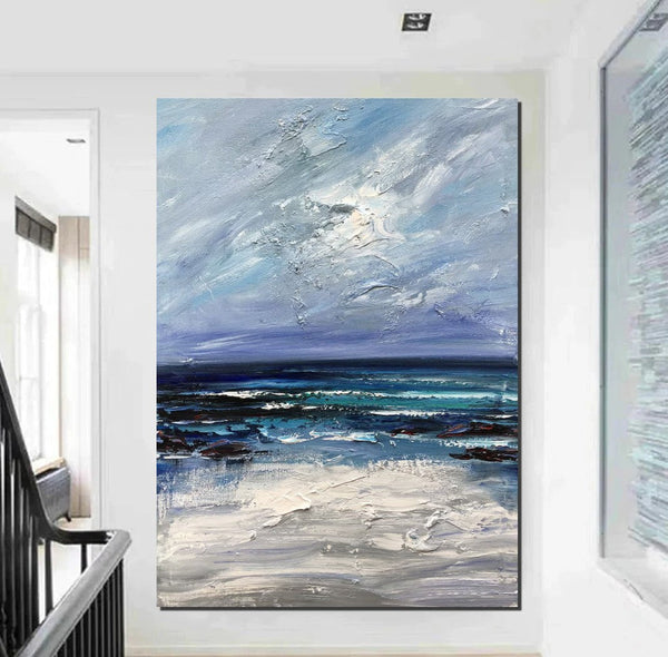 Extra Large Abstract Paintings on Canvas, Abstract Landscape Paintings for Bedroom, Hand Painted Abstract Painting, Bedroom Wall Art Ideas-artworkcanvas