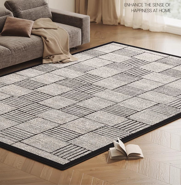 Living Room Contemporary Modern Rugs, Modern Rugs for Dining Room, Large Abstract Geometric Modern Rugs, Bedroom Modern Rugs-artworkcanvas