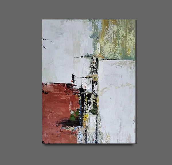 Contemporary Art Painting, Modern Paintings, Bedroom Acrylic Painting, Simple Painting Ideas, Living Room Wall Painting, Large Red Canvas Painting-artworkcanvas