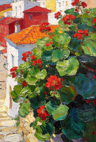 Impasto Paintings, The Shores of the Mediterranean, Small Landscape Paintings, Original Small Paintings on Canvas, Palette Knife Paintings, Small Paintings on Canvas, Hand Painted Canvas Art-artworkcanvas