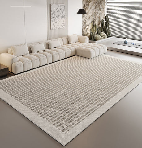 Grey Modern Rugs, Bedroom Modern Grey Rugs, Large Geometric Modern Rug Ideas for Living Room, Office Contemporary Floor Carpets-artworkcanvas