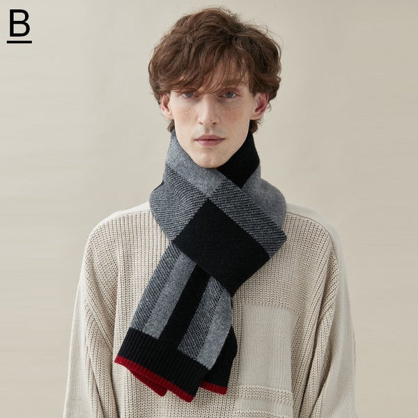 Casual Scarf Men, Business Wool Scarf for Gentleman, Men's Winter Scarf, Men's Wool Scarf Winter, Modern Fashion Scarf, Formal Men Scarf Styles, Pure Wool Scarf-artworkcanvas