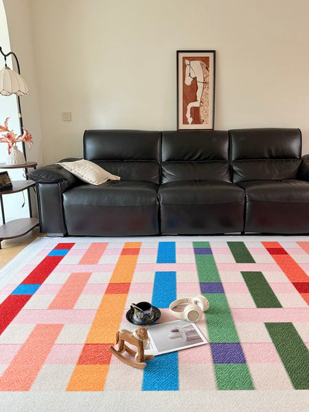 Colorful Modern Rugs for Bedroom, Mid Century Modern Carpets for Living Room, Contemporary Modern Carpets for Dining Room