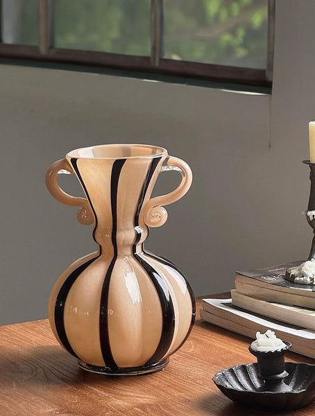 Creative Modern Vases for Living Room, Flower Vases on Table, Modern Glass Flower Vases, Glass Flower Vases, Handmade Glass Bud Vases-artworkcanvas